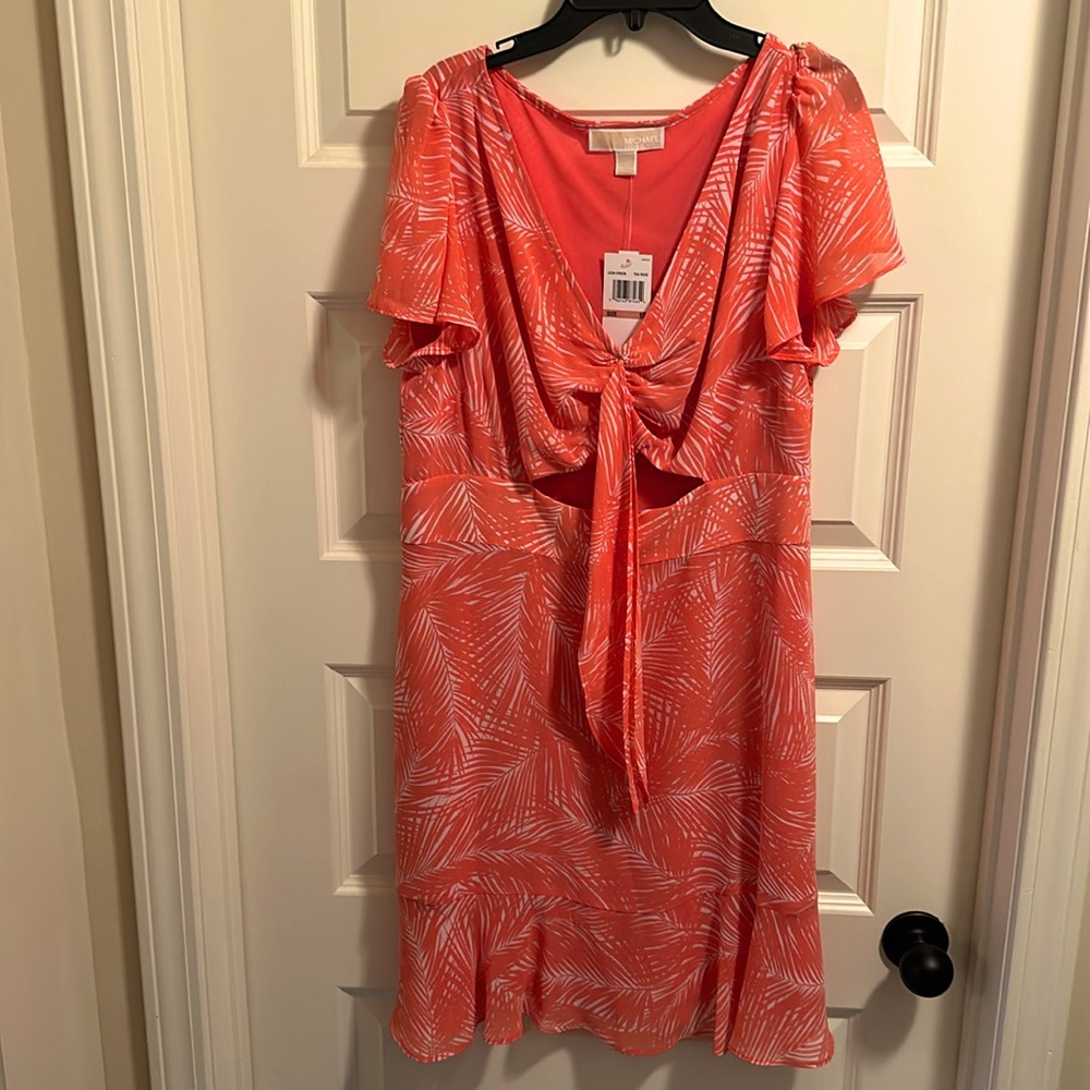 Michael Kors Coral Cut Out Dress 12